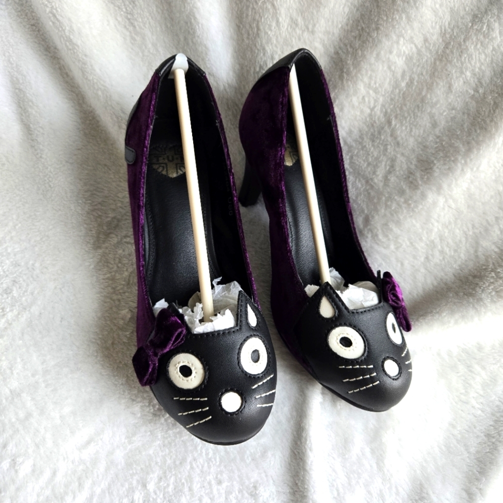 T.U.K Purple Crush Kitty Heel US Size 6 Size EU 37
